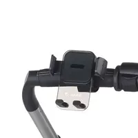 Suport telefon potrivit pentru carucior Jane, universal, reglabil, cu buton de blocare Black