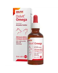 Supliment pentru câini și pisici cu cădere excesivă a blănii DOLFOS Dolvit Omega 50 ml cu Omega-3 și Omega-6
