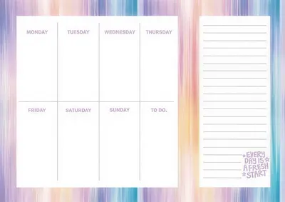 Planner săptămânal de birou Spree - 19 х 27 cm, 52 foi, sortiment