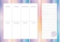 Planner săptămânal de birou Spree - 19 х 27 cm, 52 foi, sortiment