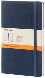 Agenda cu coperti tari Moleskine Classic – Albastra, file liniate