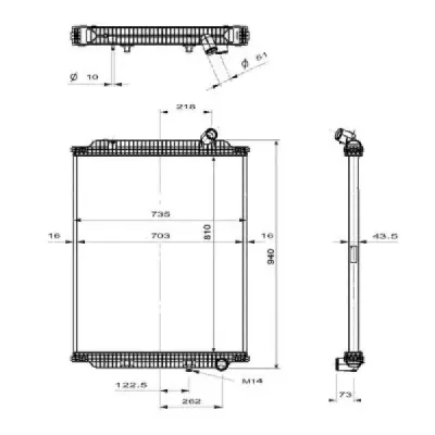 Radiator, racire motor NRF 539563