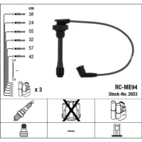 Set cablaj aprindere NGK 2653