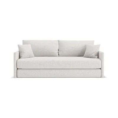 Canapea bej extensibilă cu tapițerie din chenille 209 cm Shannon – Cosmopolitan Design