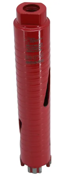 Carota diamantata Super PREMIUM ø38mm x 180mm x M16 pentru gaurire Beton armat, Zidarie, Granit - DXQZ.REDCORE.38