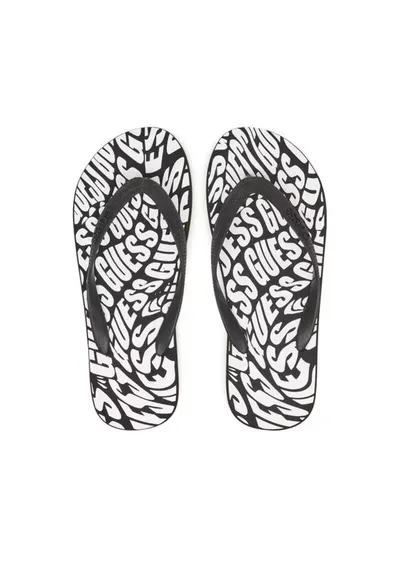Slapi barbati model JBLK - culoare negru-alb