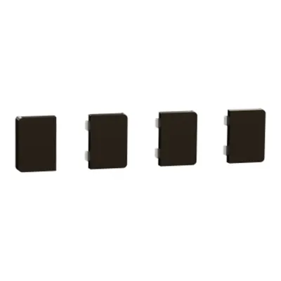 Set de 4 clapete 1/4 pentru Push buton KNX Dynamic Labeling System Design, moca metalic