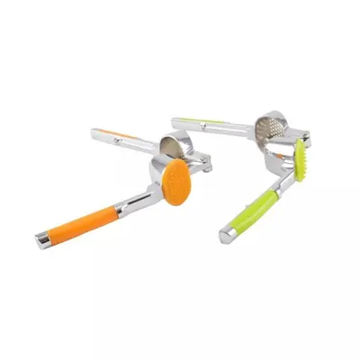 Presa Usturoi din Otel Inoxidabil, 16 cm, Crom, Perfect Home