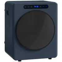 HOMCOM Uscător cu evacuare 5kg, 1000W uscător frontal compact independent cu tambur din oțel inoxidabil, timer, albastru | Aosom Romania