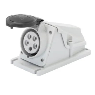 Priza industriala aparenta 90° - IP44 - 3P+N+E 16A 480-500V 50/60HZ - BLACK - 7H - Strangere cu surub