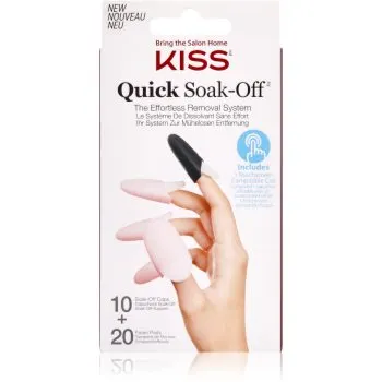 KISS Quick Soak-Off Remover Caps set pentru unghii