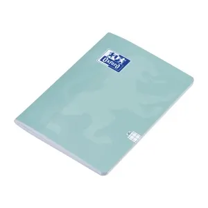 Caiet Oxford A4 60 file, hartie optik 80g/mp, PEFC, coperta plastifiata flexibila soft touch, margini liniate, colturi rotunjite, patratele, motiv Touch Pastel