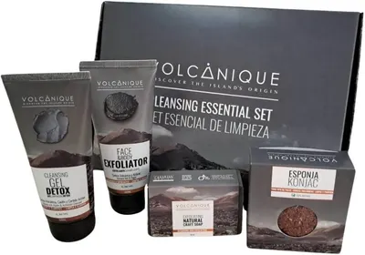 Volcanique Set pentru îngrijire a pielii Cleansing Essential, 4 piese