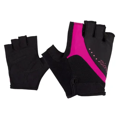 Mănuși ciclism degete scurte pentru femei Calinda Lady - negru roz fuchsia