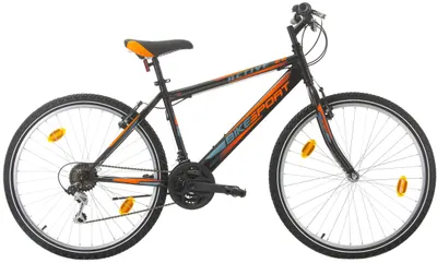 Bicicletă cu viteze BIKE SPORT - Active, 26'', 330 mm, negru/portocaliu