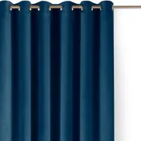 Draperie albastră dimout (semi-opacă) din catifea 140x175 cm Velto – Filumi