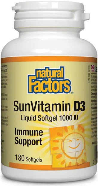 Vitamin D3, 1000 IU, 180 capsule, Natural Factors