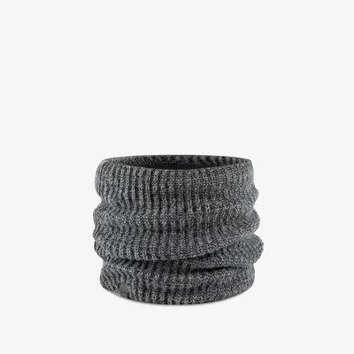 Braga de gât Buff Unisex din tricot și fleece gri