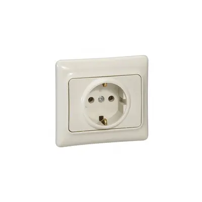 2P+E Priza schuko outlet Kaptika -flush mounting- 16 A 250 V~ -ivory