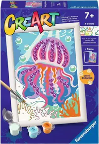 Set de pictat după numere Ravensburger CreArt - Meduză colorată