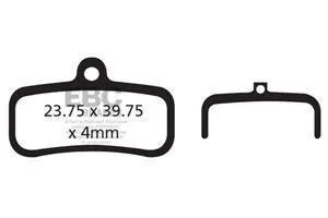 Klocki hamulcowe rowerowe (organiczne) EBC Brakes CFA493