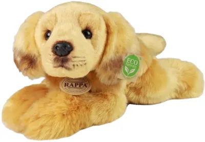 Jucărie de pluș Rappa Eco Friends - Golden Retriever, înclinabil, 30 cm