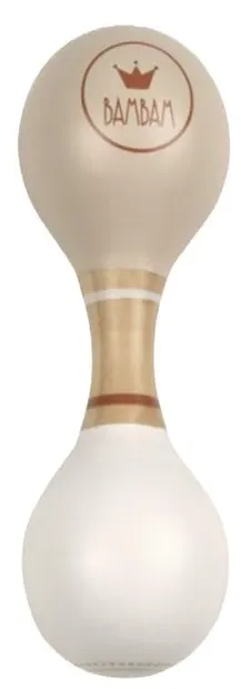 Jucărie de lemn Bam Bam - Maracas, Bej