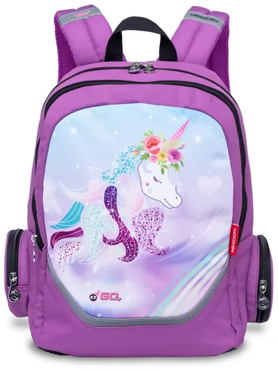 Ghiozdan școlar ergonomic Nikidom Roller Go - Unicorn