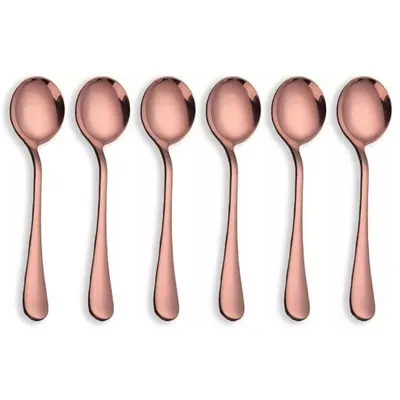 Linguri din Inox, Roz Auriu, 6 Bucati, Berglander