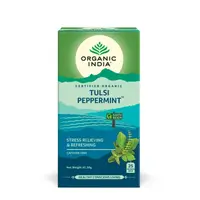 Ceai Tulsi Menta, Amestec Adaptogen Reimprospatant, bio, 25 plicuri, Organic India