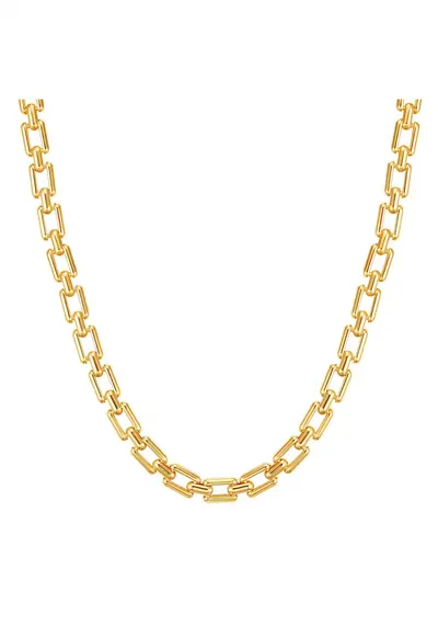 Colier-lant placat cu aur de 14k 22531 - Auriu