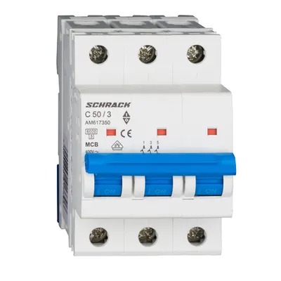 Intreruptor automat modular (MCB) AMPARO 6kA, C 50A, 3-poli