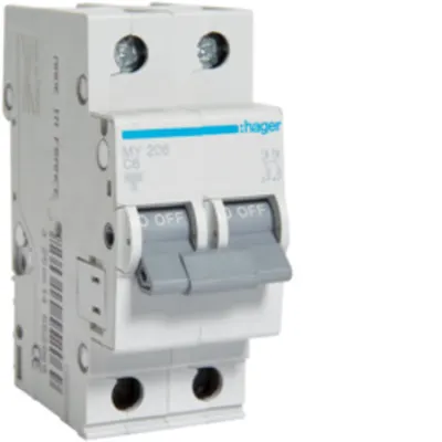 Disjunctor 2P, 13A, 4,5kA, C, 2M