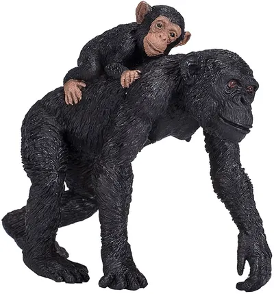 Figurina Mojo Wildlife - Cimpanzeu cu pui