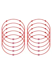 Set de bratari martisor cu cristal Preciosa - 10 bucati - Roz