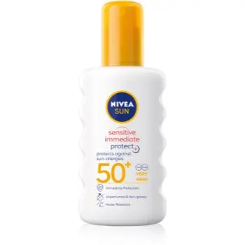 NIVEA SUN Sensitive Immediate spray protector pentru plajă SPF 50+