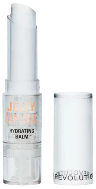 Makeup Revolution Balsam de buze hrănitor cu culoare Jelly Lip, Crystal Clear, 2.4 g