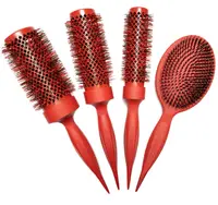 Cocco Set de perii pentru păr Aura, 4 bucăți, roșii