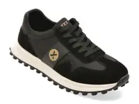 Pantofi sport GRYXX negri, 58373, din material textil si piele naturala