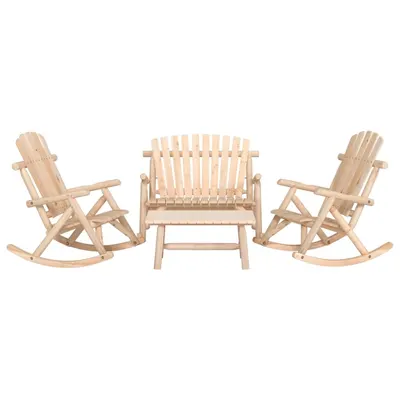 Gossi set mobilier de gradina, 4 piese, lemn masiv de molid