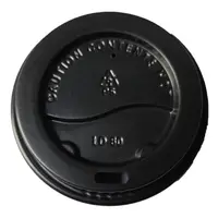 Capace pentru Pahare, 80 mm, din Plastic, Negre, 100 Bucati