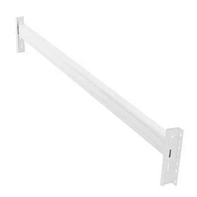 Traversa orizontala albă pentru raft profesional 1m 200kg/nivel 0,6 mm grosime