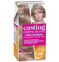 Vopsea de par semi-permanenta fara amoniac Casting Creme Gloss 810 Blond Perlat, 180ml, L'Oreal Paris