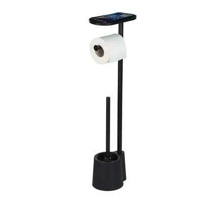 Suport pentru hârtie igienică negru din plastic Albella – Wenko