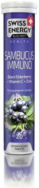 Sambucus Immuno, 20 comprimate efervescente, Swiss Energy