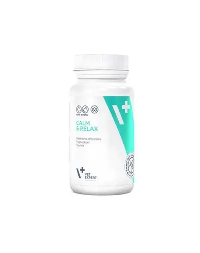VETEXPERT Calm&amp;Relax Supliment alimentar pentru simptomele de stres la caini si pisici 30 capsule
