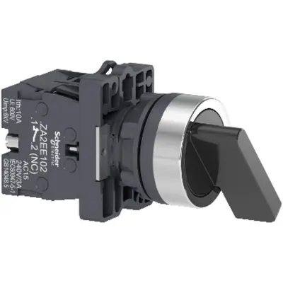 Selector, maner lung, 2 pozitii, stai pe loc, 1 NO+1NC