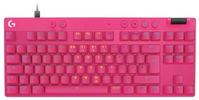 Tastatură pentru jocuri Logitech - Pro X TKL Rapid, RGB, roz