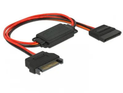 Cablu de alimentare conversie voltaj SATA 15 pini 5V la SATA 15 pini 3.3V + 5V T-M, Delock 62874*