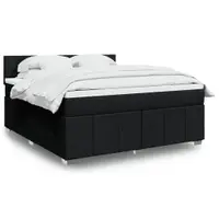 Gossi pat box spring cu saltea, negru, 180x200 cm, catifea